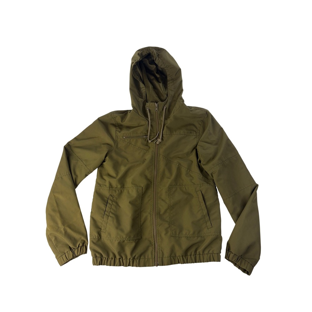 Volcom Jacket Womens XS Hooded Zip Up Olive Green Skater